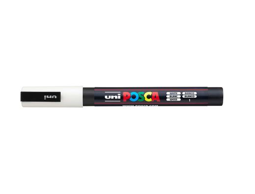 Rotulador uni posca pc-3m blanco