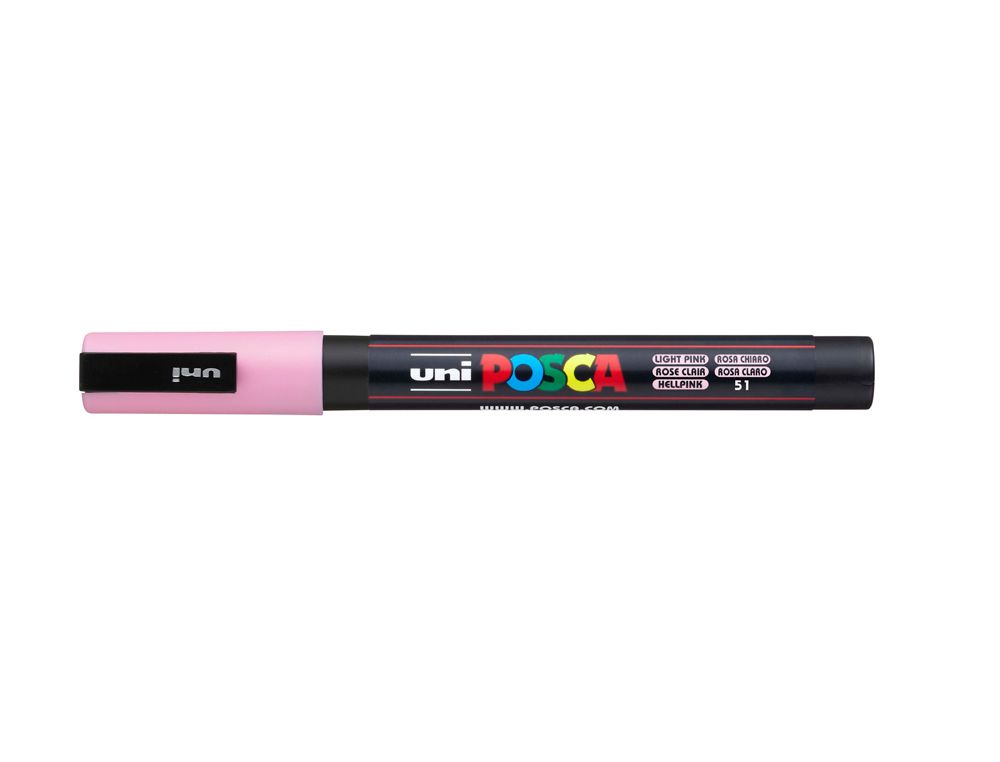 Rotulador uni posca pc-3m rosa claro