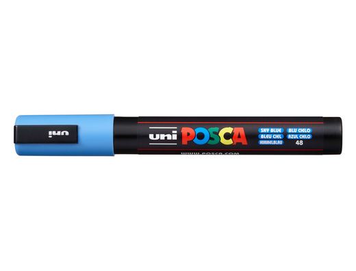 Rotulador uni posca pc-5m marcador de pintura punta conica 1,8-2,5 mm azul cielo