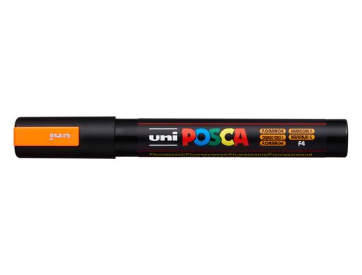 Rotulador uni posca pc-5m marcador de pintura punta conica 1,8-2,5 mm naranja fluor