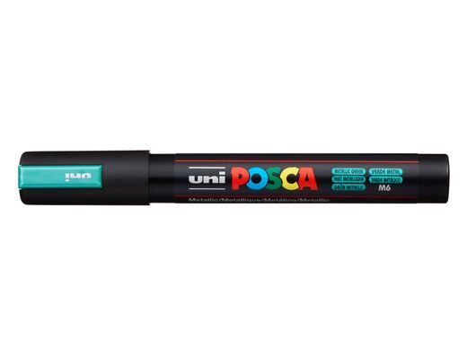 Rotulador uni posca pc-5m marcador de pintura punta conica 1,8-2,5 mm verde metalico