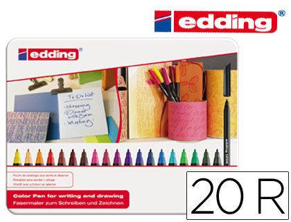 Rotuladores Edding 1200 estuche (20 unidades)