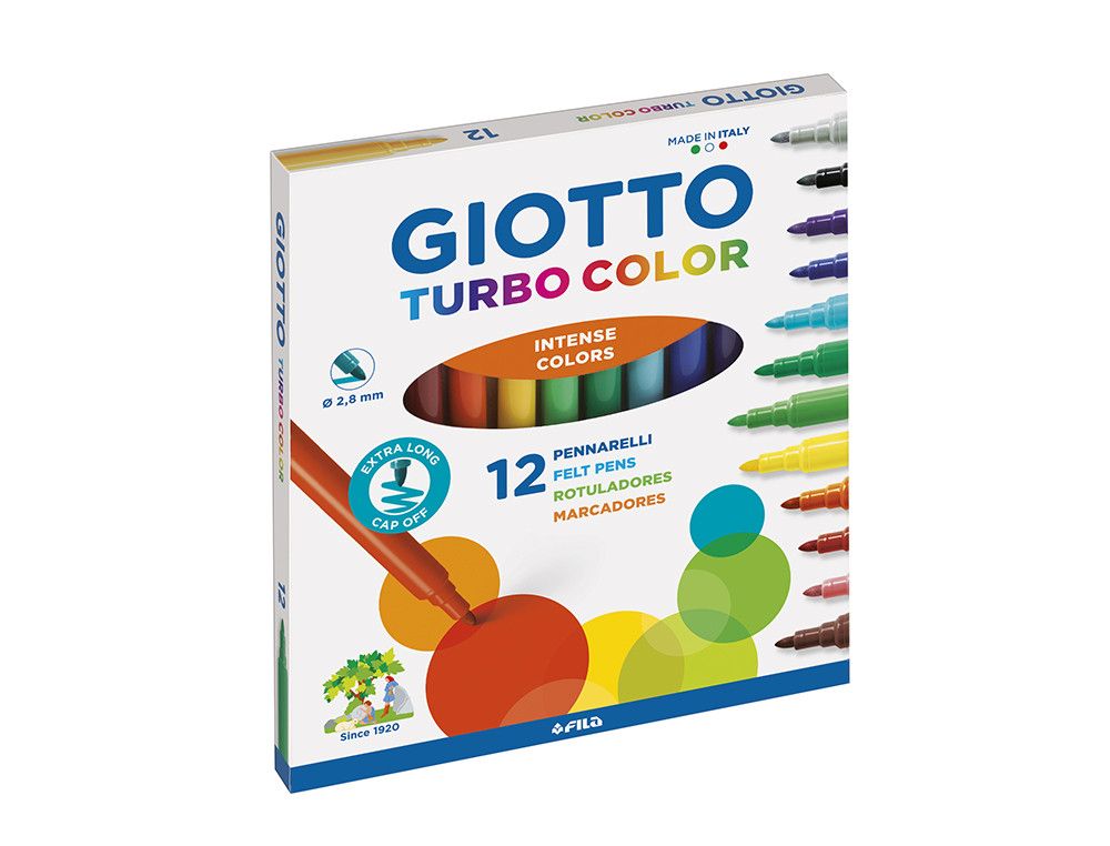 Rotuladores Fila Giotto Turbo color estuche (12 unidades)
