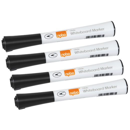 Rotuladores Glide, punta fina (4 unidades en blíster), color negro