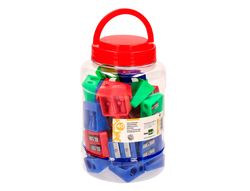 Sacapuntas liderpapel plastico 2 usos colores surtidos