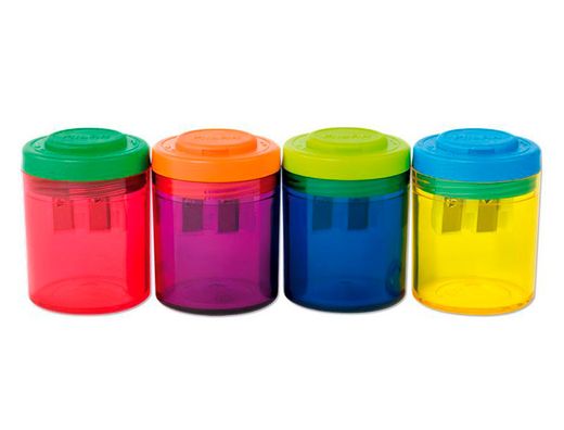 Sacapuntas milan collection plastico 2 usos + 4 gomas 430