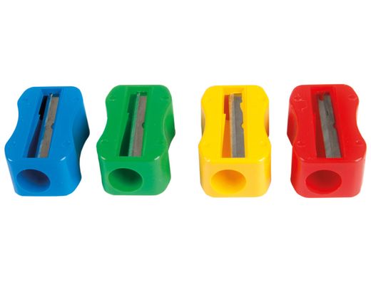Sacapuntas Mor de Plastico 1 Uso Sin Tornillo Forma Rectangular Ergonomica