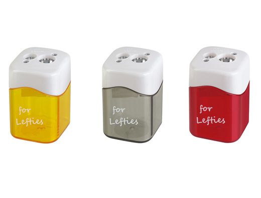 Sacapuntas Mor Metalico para Zurdos 2 Usos con Deposito Colores Surtidos