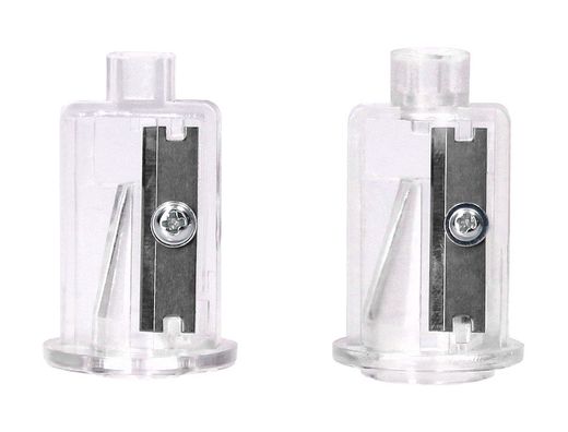 Sacapuntas q-connect kf14568 electrico de sobremesa cable usb/4 pilas aa afila cuchilla diametros de 6 a 12mm dos usos