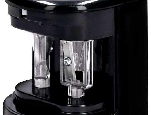 Sacapuntas q-connect kf14568 electrico de sobremesa cable usb/4 pilas aa afila cuchilla diametros de 6 a 12mm dos usos