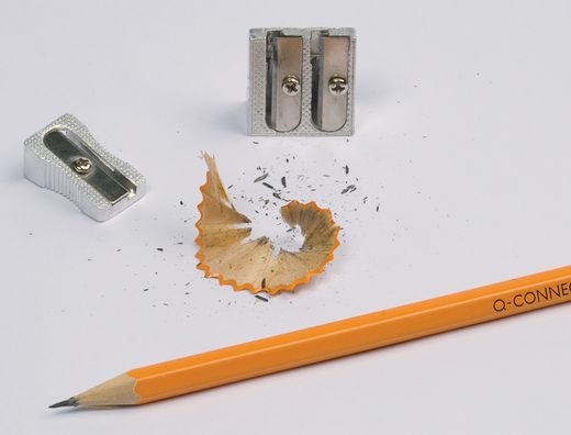 Sacapuntas q-connect metalico 2 usos cuña