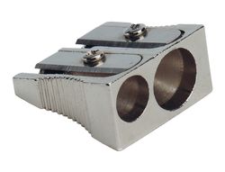 Sacapuntas q-connect metalico 2 usos cuña