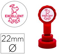 Sello artline emoticono excelente color rojo 22 mm diametro