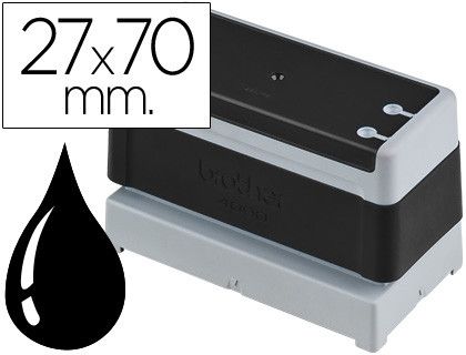 Sello Automatico Brother 27 Mm X 70 Mm Negro