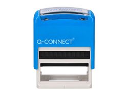Sello entintado automatico q-connect contabilizado almohadilla 14x38 mm color azul