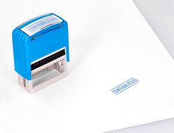 Sello entintado automatico q-connect contabilizado almohadilla 14x38 mm color azul