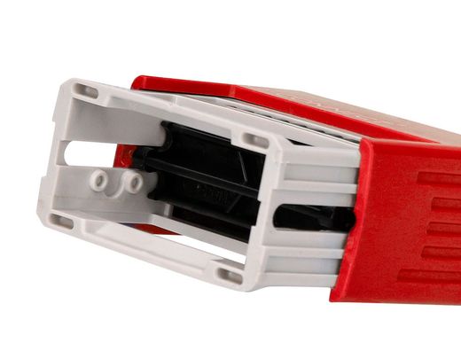 Sello entintado automatico q-connect pagado almohadilla 14x38 mm color rojo