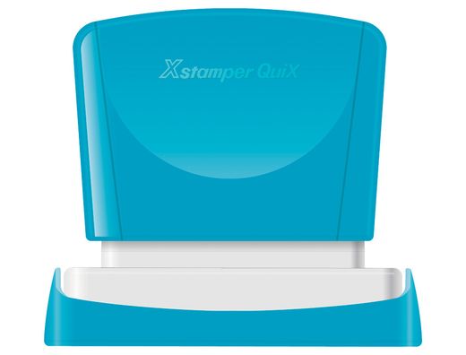 Sello x'stamper quix personalizable color azul medidas 13x49 mm q-13