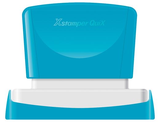 Sello x'stamper quix personalizable color azul medidas 14x60 mm q-14