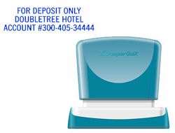 Sello x'stamper quix personalizable color azul medidas 16x48 mm q-11