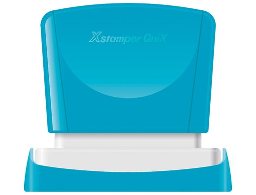 Sello x'stamper quix personalizable color azul medidas 16x48 mm q-11