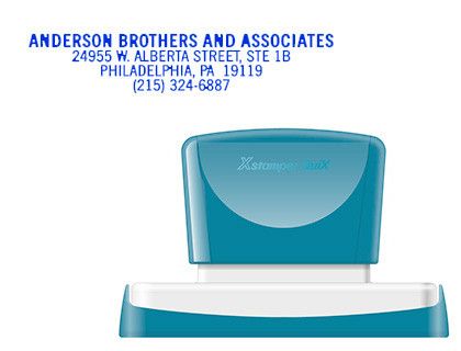 Sello x'stamper quix personalizable color azul medidas 16x83 mm q-26