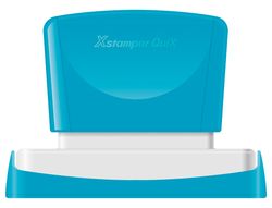 Sello x'stamper quix personalizable color azul medidas 22x69 mm q-18