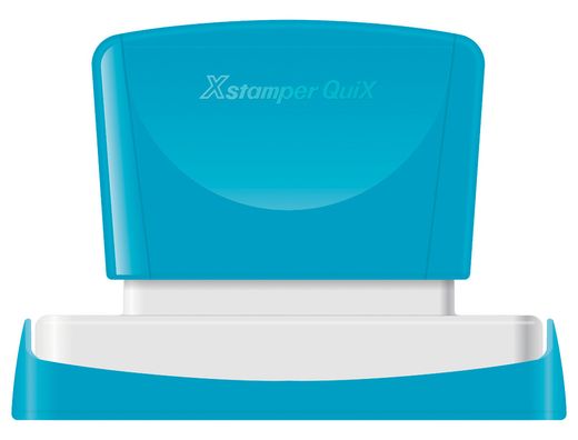 Sello x'stamper quix personalizable color azul medidas 22x69 mm q-18