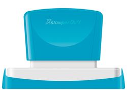 Sello x'stamper quix personalizable color azul medidas 28x78 mm q-24