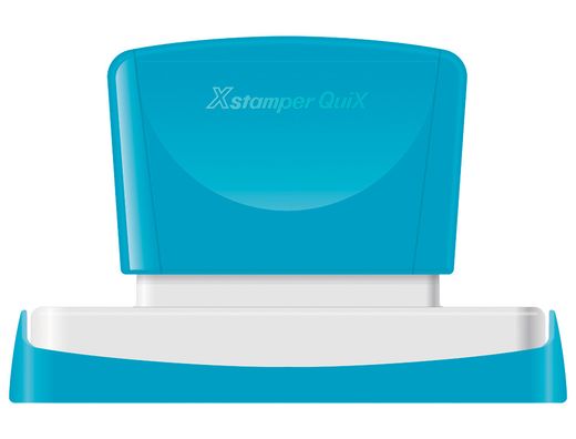 Sello x'stamper quix personalizable color azul medidas 28x78 mm q-24