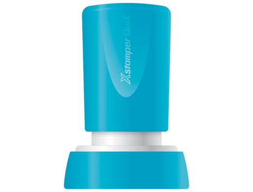 Sello x'stamper quix personalizable color azul redondo diametro 20 mm q-20