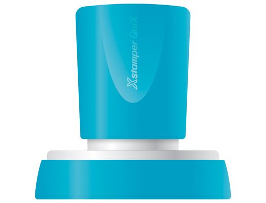 Sello x'stamper quix personalizable color azul redondo diametro 38 mm q-53