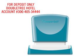 Sello x'stamper quix personalizable color rojo medidas 16x48 mm q-11