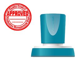 Sello x'stamper quix personalizable color rojo redondo diametro 38 mm q-53