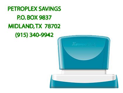 Sello x'stamper quix personalizable color verde medidas 36x61 mm q-16