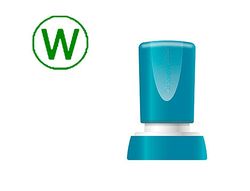 Sello x'stamper quix personalizable color verde redondo diametro 20 mm q-34 QPTL-QE20RU-Q34-VE