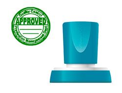 Sello x'stamper quix personalizable color verde redondo diametro 38 mm q-53