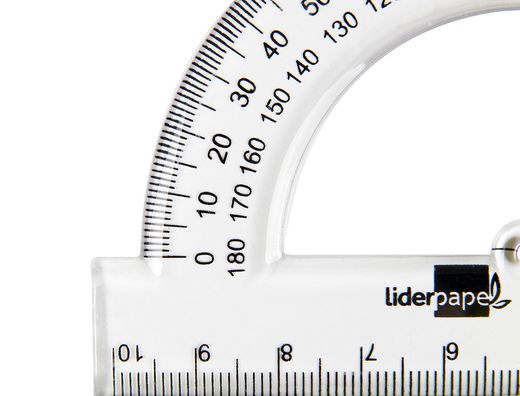 Semicirculo Liderpapel 10 cm Plastico