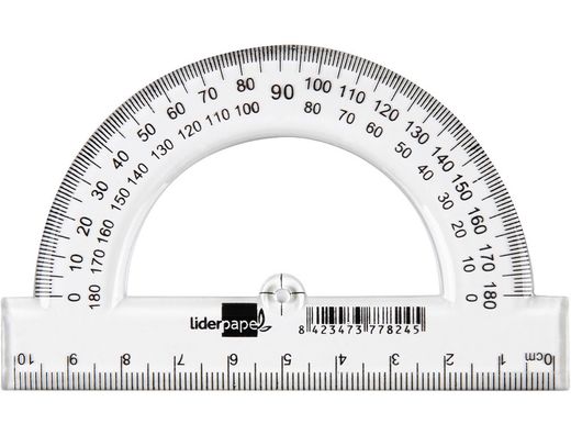 Semicirculo Liderpapel 10 cm Plastico