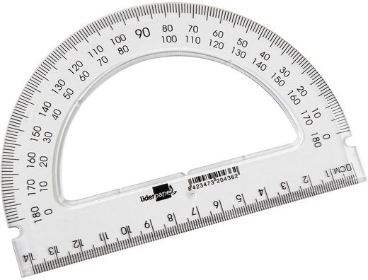 Semicirculo Liderpapel 14 cm Plastico
