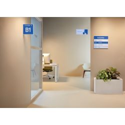 Señalización de pared Menfis 48x21 cm