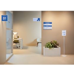 Señalización stand Menfis 21x29,7 cm