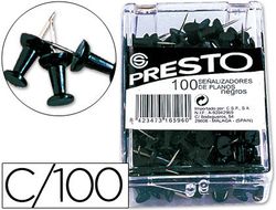 Señalizador de Planos Presto Negro -Caja de 100 Unidades