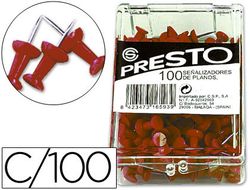 Señalizador de Planos Presto Rojo -Caja de 100 Unidades