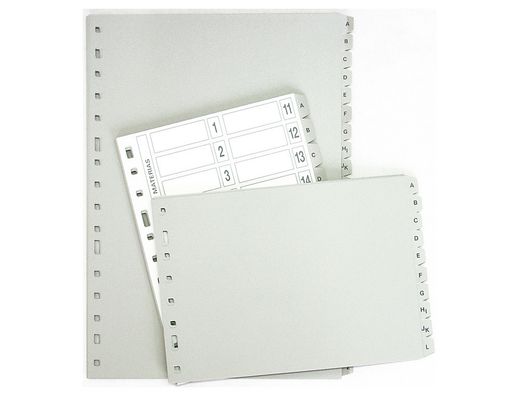 Separador Alfabetico Multifin Plastico 3002