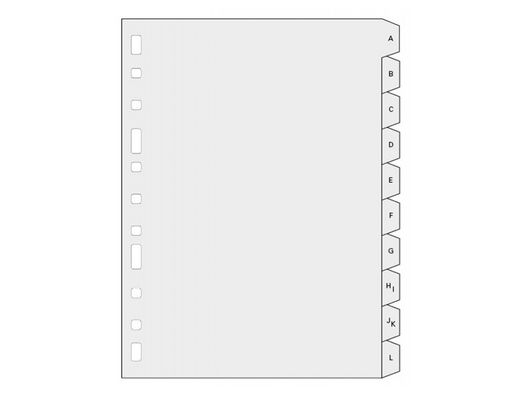 Separador Alfabetico Multifin Plastico 3005