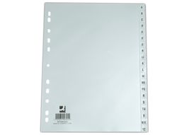 Separador Alfabetico Q-Connect Plastico A-Z Din A4 -Multitaladro