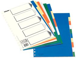 Separador Esselte con carátula índice folio 10 pestañas