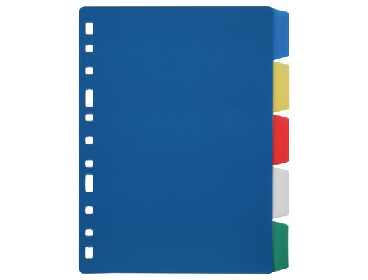 Separador Liderpapel Plastico Juego de 5 Separadores Cuarto 11 Taladros