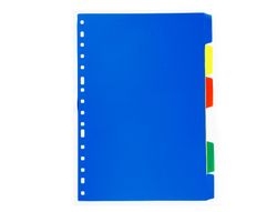 Separador liderpapel plastico juego de 6 separadores folio 16 taladros